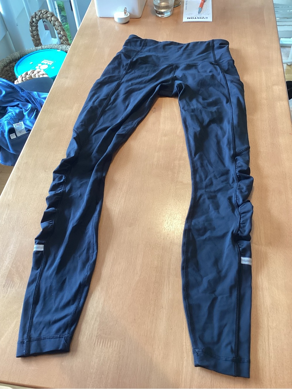 Lululemon Performance Leggings with Ruched Side Detail